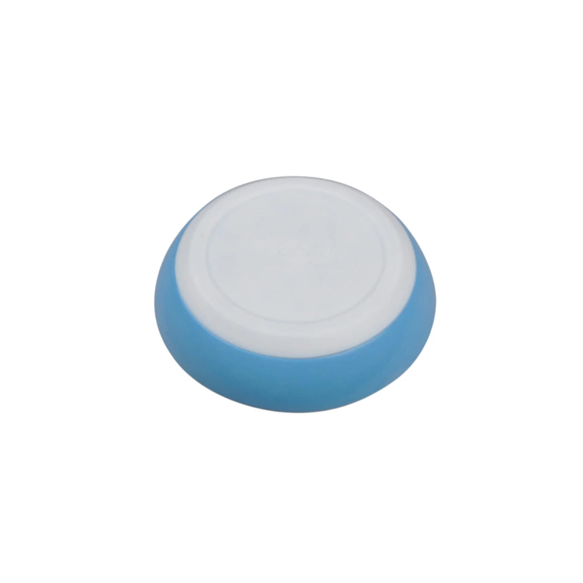 Plato de bambu azul con base de silicona para gato