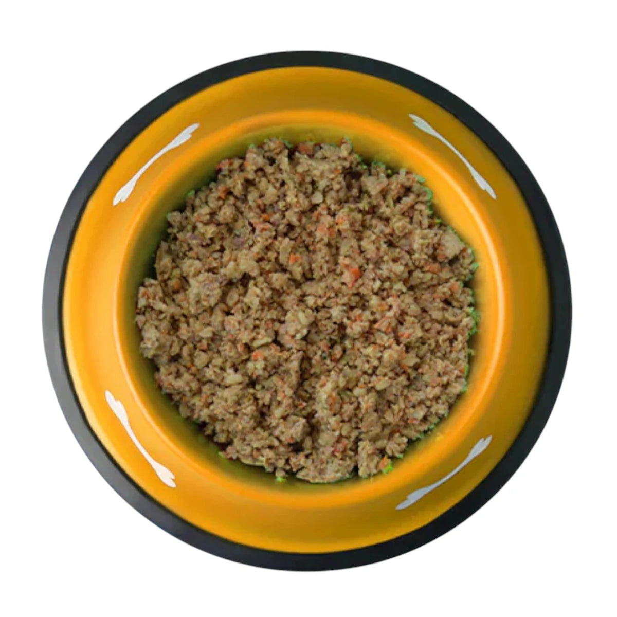 Vista del alimento horneado TRUF servido en plato amarillo