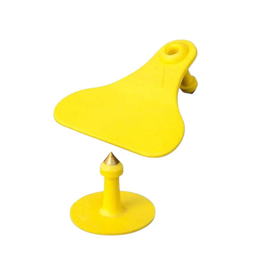 rete de identificación amarillo para ganado, resistente y visible, ideal para bovinos, ovinos, caprinos y porcinos.