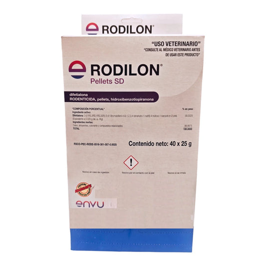 Caja de rodilon pellets con 40 sobres