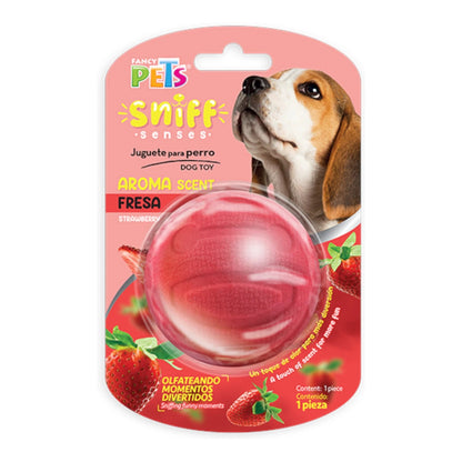 Empaque de pelota para perros con aroma a fresa Sniff Senses de Fancy Pets