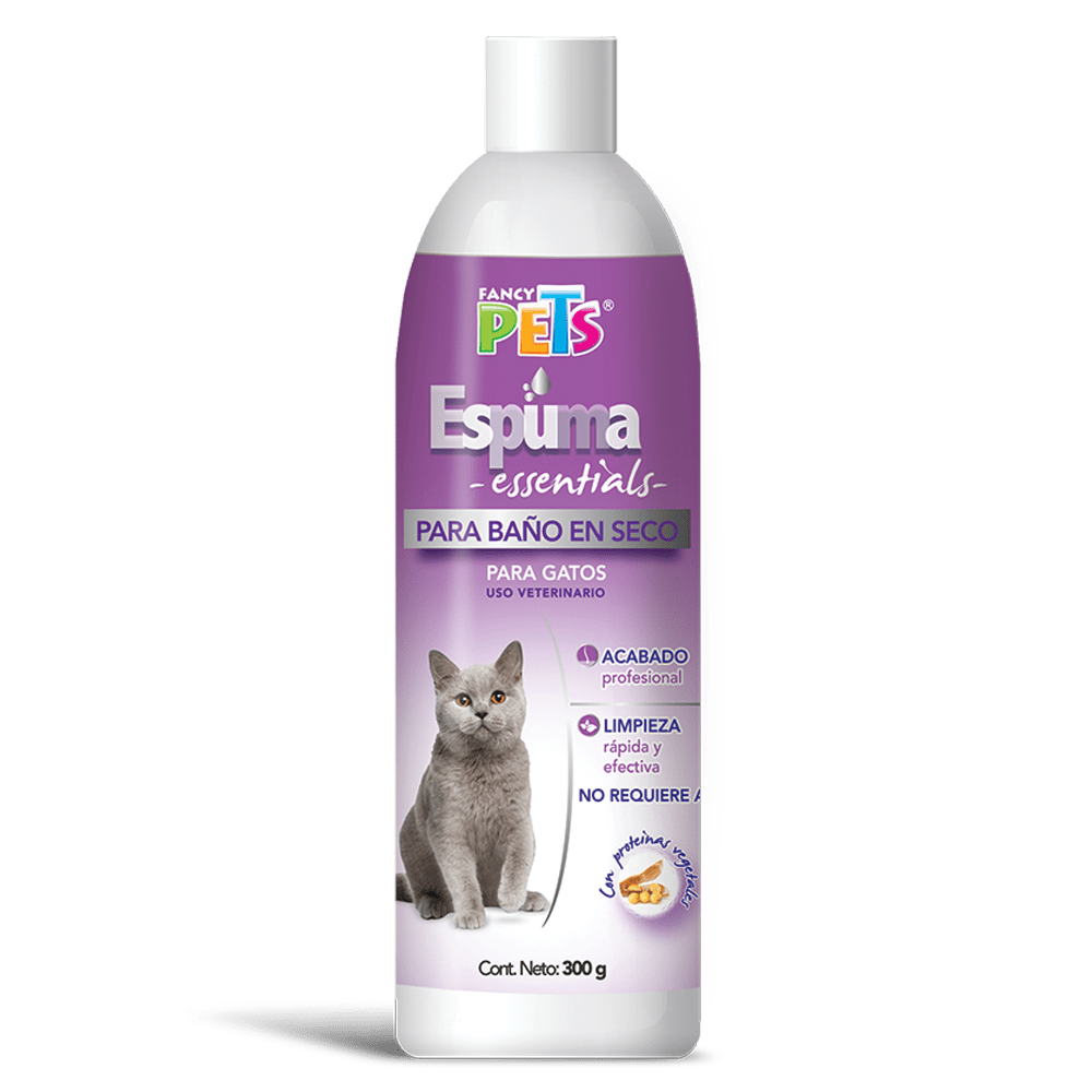 Espuma para baño en seco para gatos