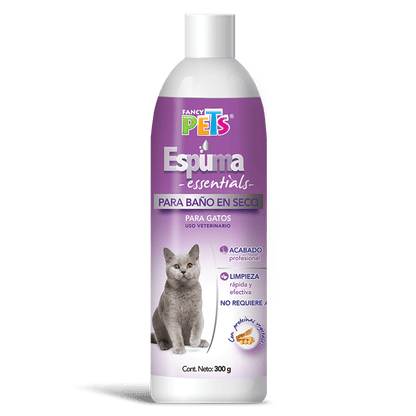 Espuma para baño en seco para gatos