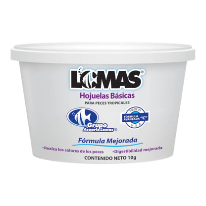 Presentación de las hojuelas báscias de lomas 10g