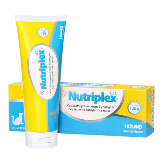 Envase de Nutriplex, Suplemento en gel con alto aporte calórico para perros y gatos. Holland