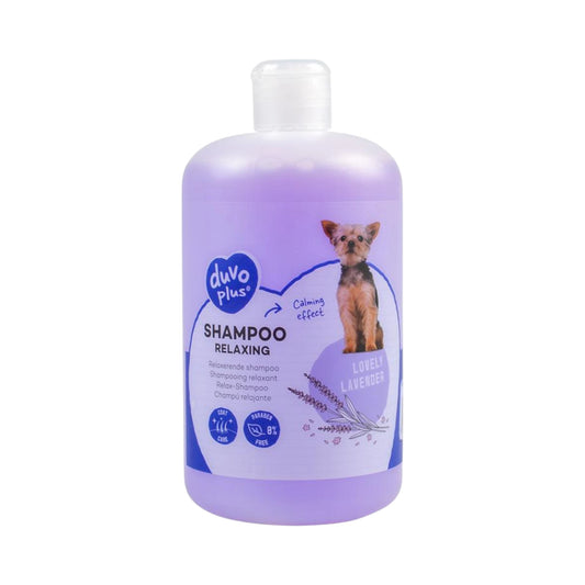 Shampoo relajante para perro Duvoplus con aroma a lavanda, frasco de 250ml sin parabenos