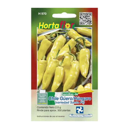 Semillas de Chile Güero/Húngaro (variedad Santa Fe)