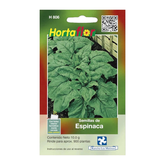 otografía del sobre de semillas de espinaca listo para siembra en jardín o maceta