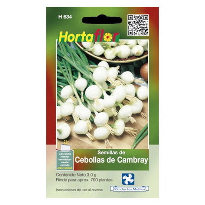 Sobre de semillas de cambray ideal para cultivo casero en macetas o huertos.