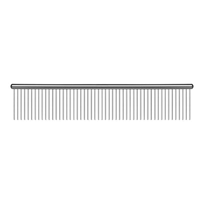 peine metálico Petunius by Sunny para perro de pelo largo y corto de 19 cm, con puntas de acero inoxidable y separación amplia