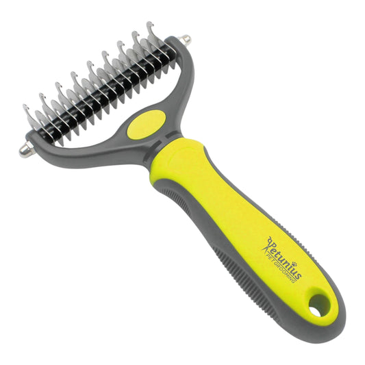 cepillo rompenudos Petunius by Sunny con dientes metálicos y mango ergonómico antideslizante para perros y gatos de pelo largo y corto