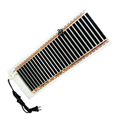 Vista detallada de la placa térmica laminada con sus líneas de conducción de calor y cable de conexión eléctrica.