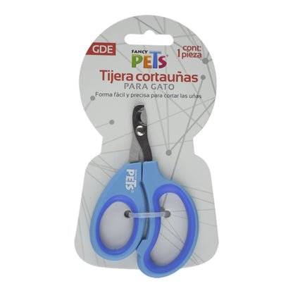 Empaque individual de la tijera cortauñas para gato y perro pequeño de Fancy Pets, destacando su forma fácil y precisa.