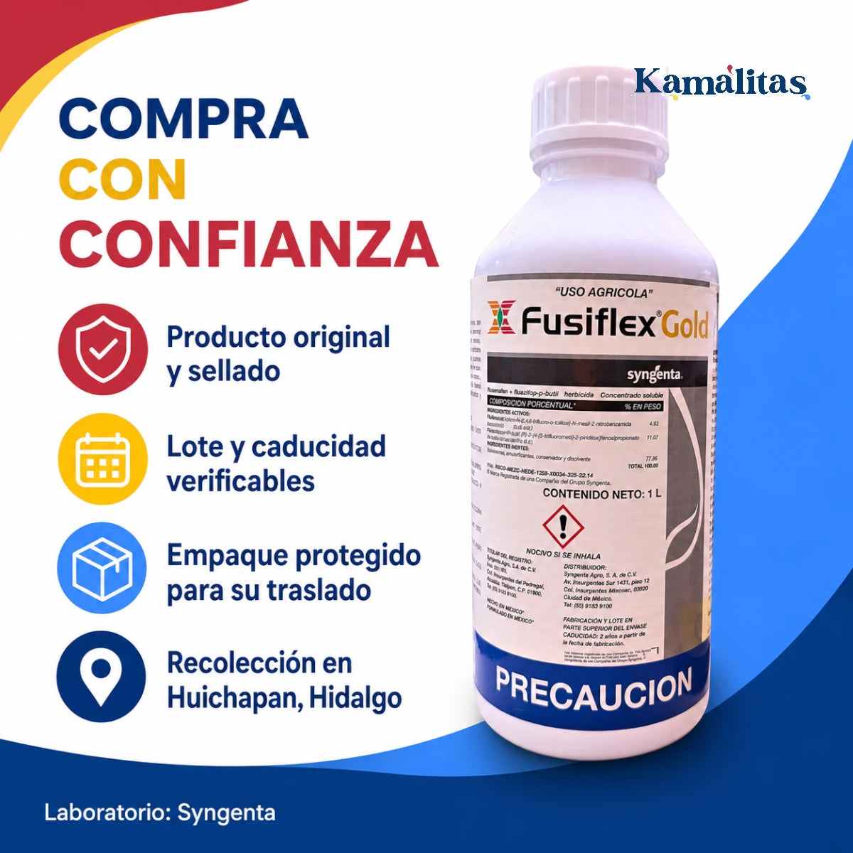 Fusiflex Gold de 1 litro, producto original y sellado con lote y caducidad verificables