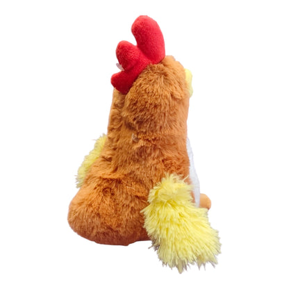 Gallina de peluche para perro de 20 cm de largo de la línea Sharpaw by Sunny, ideal para juegos de cobro y cacería en casa, en Kamalitas.