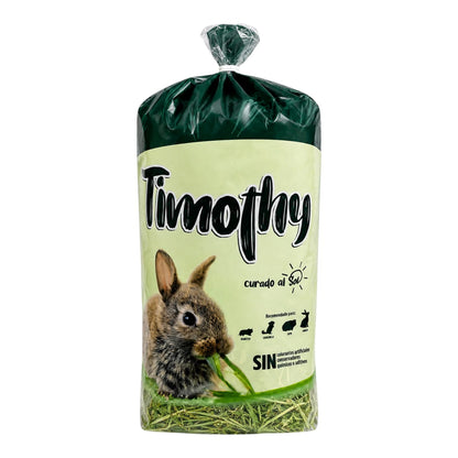 Bolsa de Heno de Pasto Timothy marca Standlee de 250 gramos, forraje natural de fibra premium para conejos, cuyos y chinchillas.
