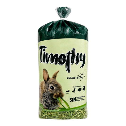 Bolsa de Heno de Pasto Timothy marca Standlee de 250 gramos, forraje natural de fibra premium para conejos, cuyos y chinchillas.