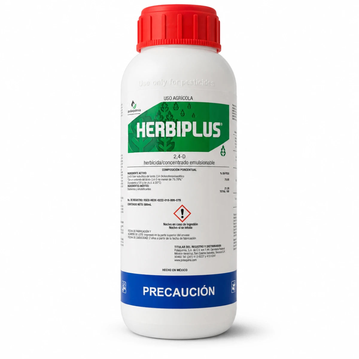 Herbiplus herbicida agrícola 2,4-D de Polaquimia, presentación de 500 ml