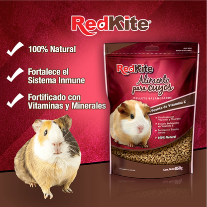 alimento para cuyos RedKite 850 g, 100 % natural, fortificado con vitaminas y minerales que fortalecen el sistema inmune