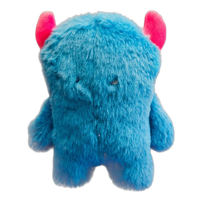 Peluche para perro Monster Blue de la marca Sharpaw, vista trasera destacando la suavidad de su tela.
