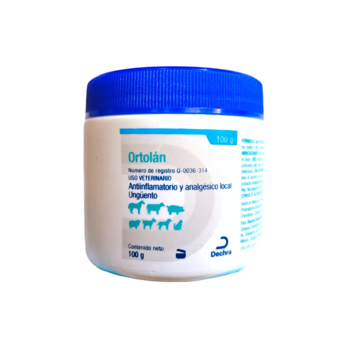  Pomada Ortolán presentación de 100g, desinflamatorio para animales de compañía y ganado
