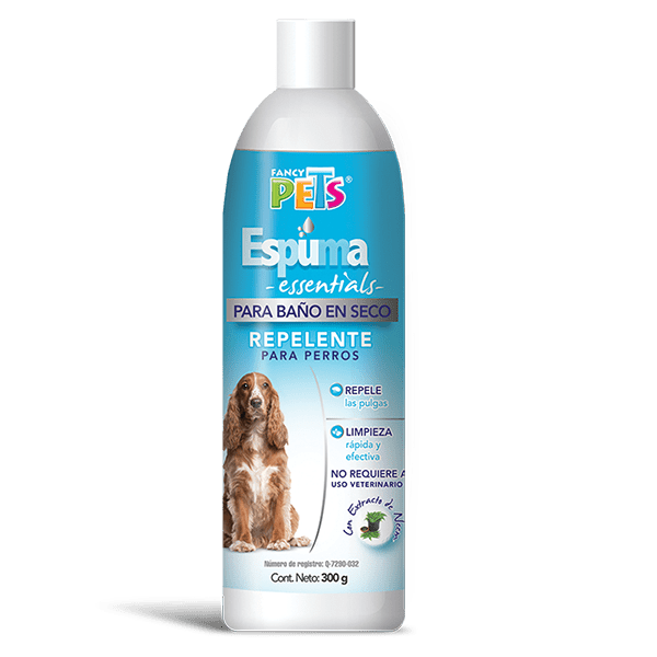 Espuma repelente para baño en seco