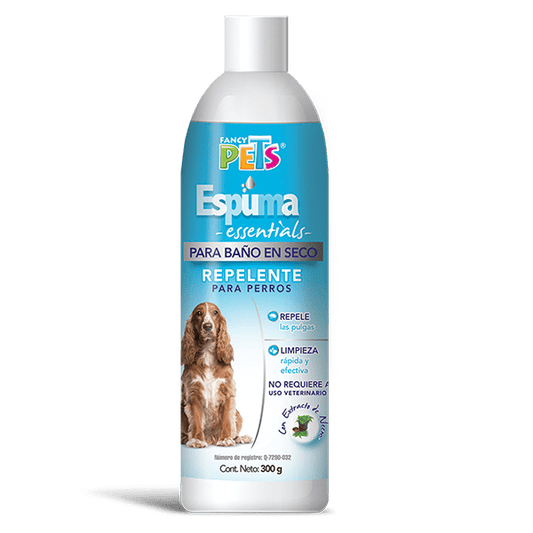 Espuma repelente para baño en seco