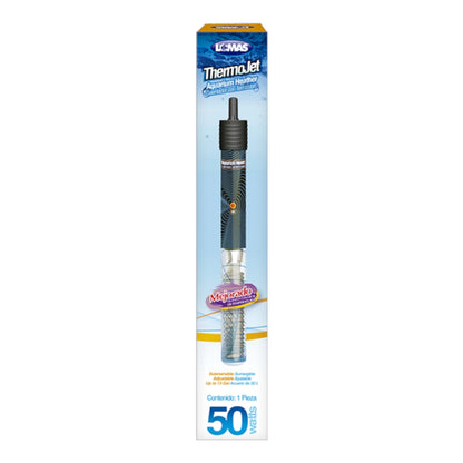 Empaque del calentador Thermojet Lomas de 50 watts para acuarios de hasta 50 litros con termostato ajustable