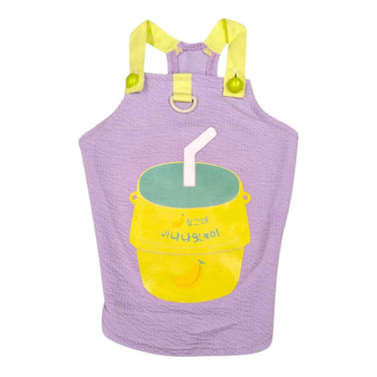 Jumper morado con amarillo con diseño de bebida de plátano, para mascotas pequeñas