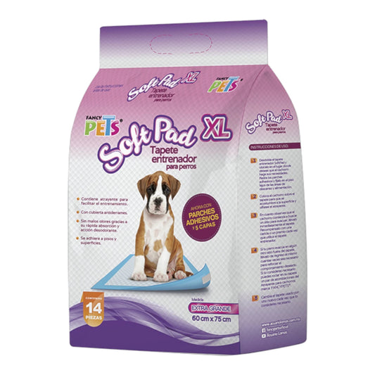 Paquete de tapete entrenador para perros SoftPad XL con 14 pads de 60x75 cm super absorbentes