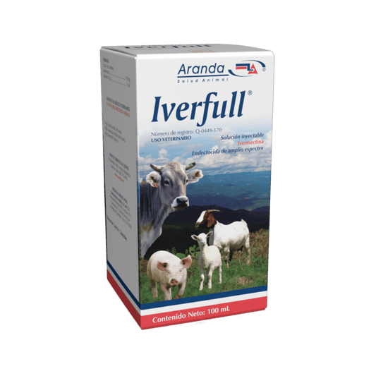 Imagen del producto Iverfull Inyectable, desparasitante para ganado con ivermectina al 1% para controlar parásitos internos y externos