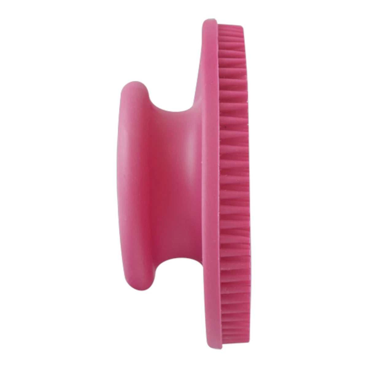 Vista lateral de la goma limpiadora Fancy Pets mostrando el grosor y las puntas flexibles