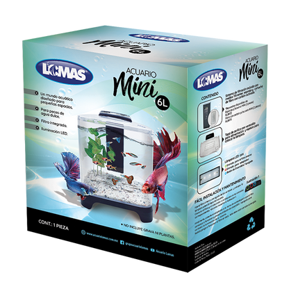 Acuario Mini 6 Litros