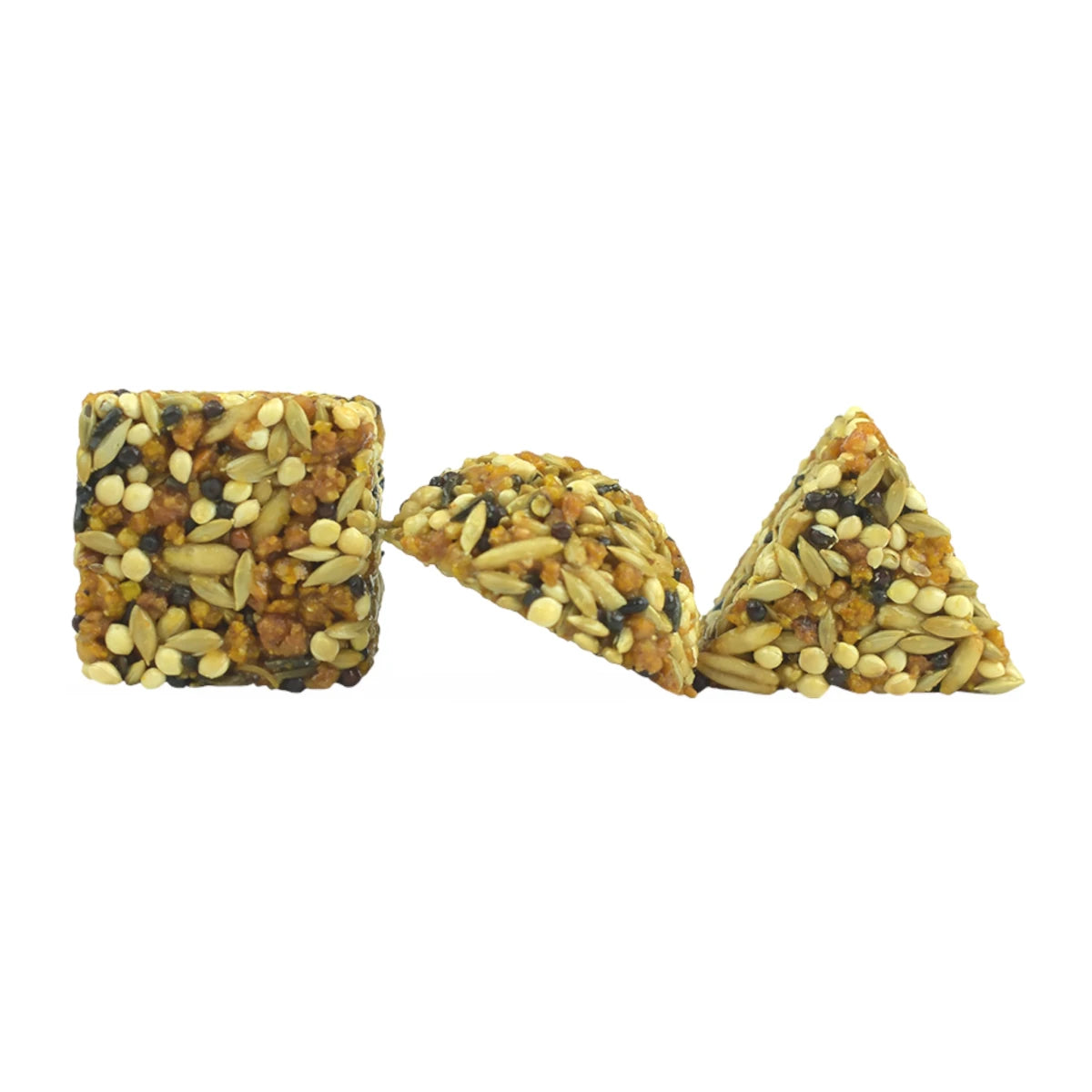 Figuras de semillas FunBites que estimulan el juego y el desgaste natural del pico en aves