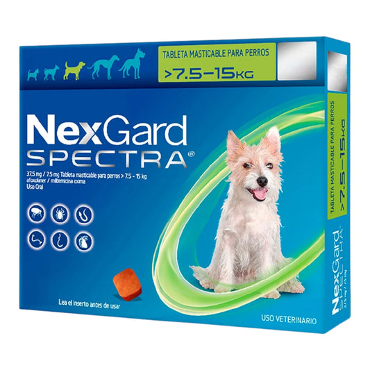 Caja de NexGard Spectra para perros medianos (7.6 a 15 kg) 