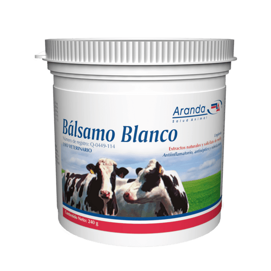 Bálsamo Blanco 240g para animales – Ungüento antiinflamatorio y cicatrizante para bovinos, equinos y mascotas