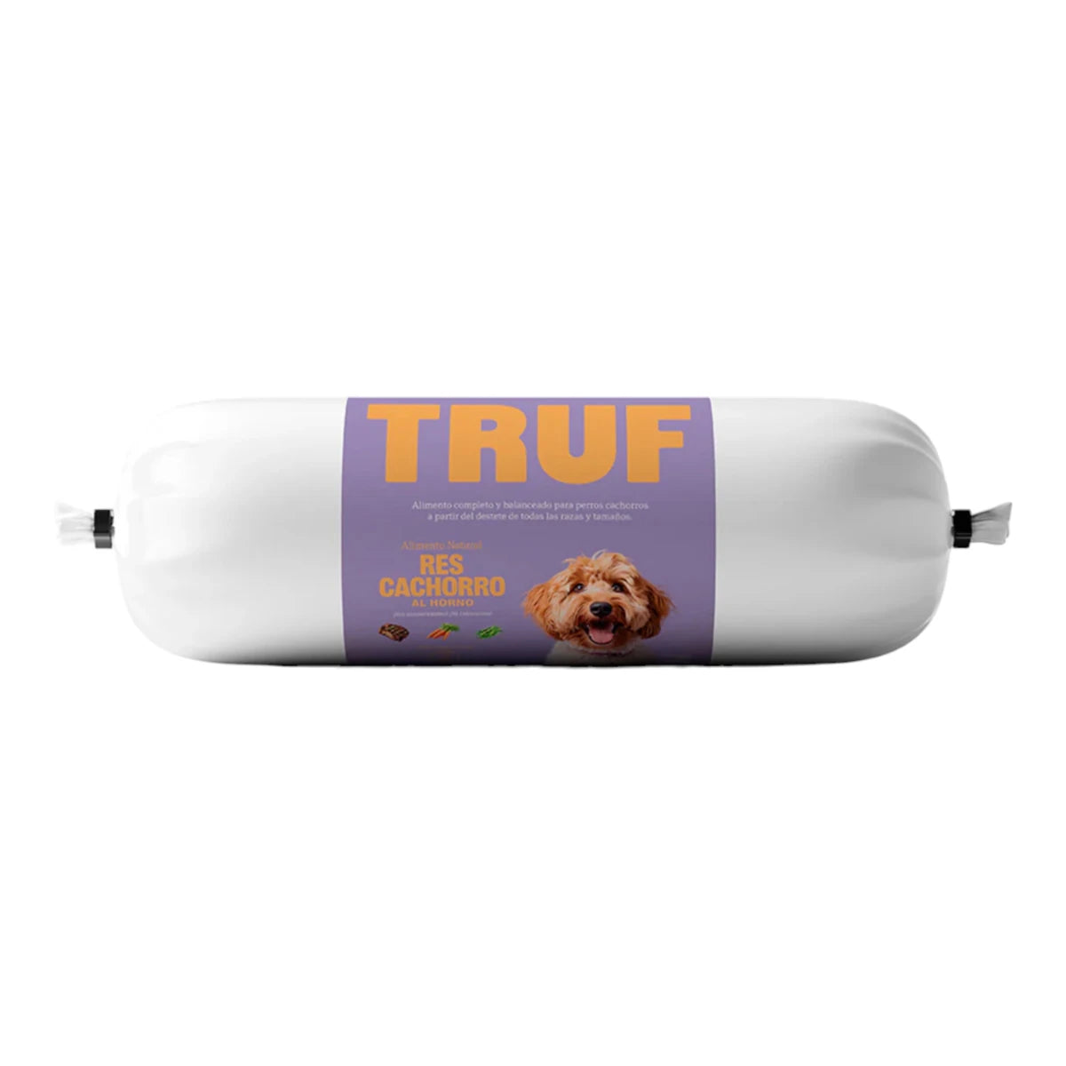 Empaque del alimento horneado de res TRUF para perros cachorros 500g