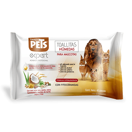 Toallitas húmedas para mascotas