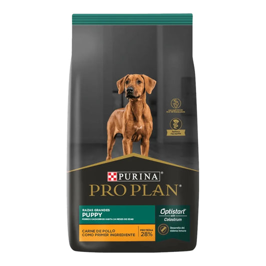 Saco de alimento Pro Plan Cachorro Razas Grandes con pollo, croquetas para perros en crecimiento que apoyan defensas, digestión y desarrollo óseo