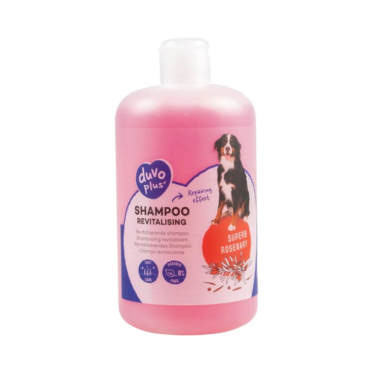 Envase de shampoo revitalizante con efecto suavizante para perros, presentación de 250 ml