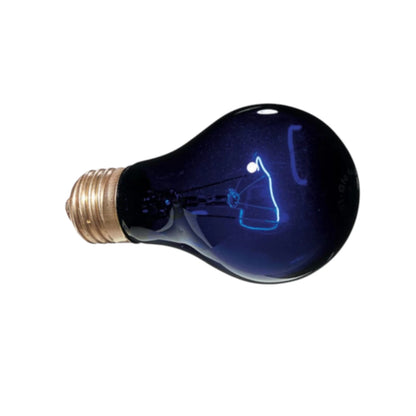 Bombilla nocturna de vidrio azul Exo Terra de 40w-75w con forma redondeada para una mayor transferencia de calor infrarrojo en el terrario.
