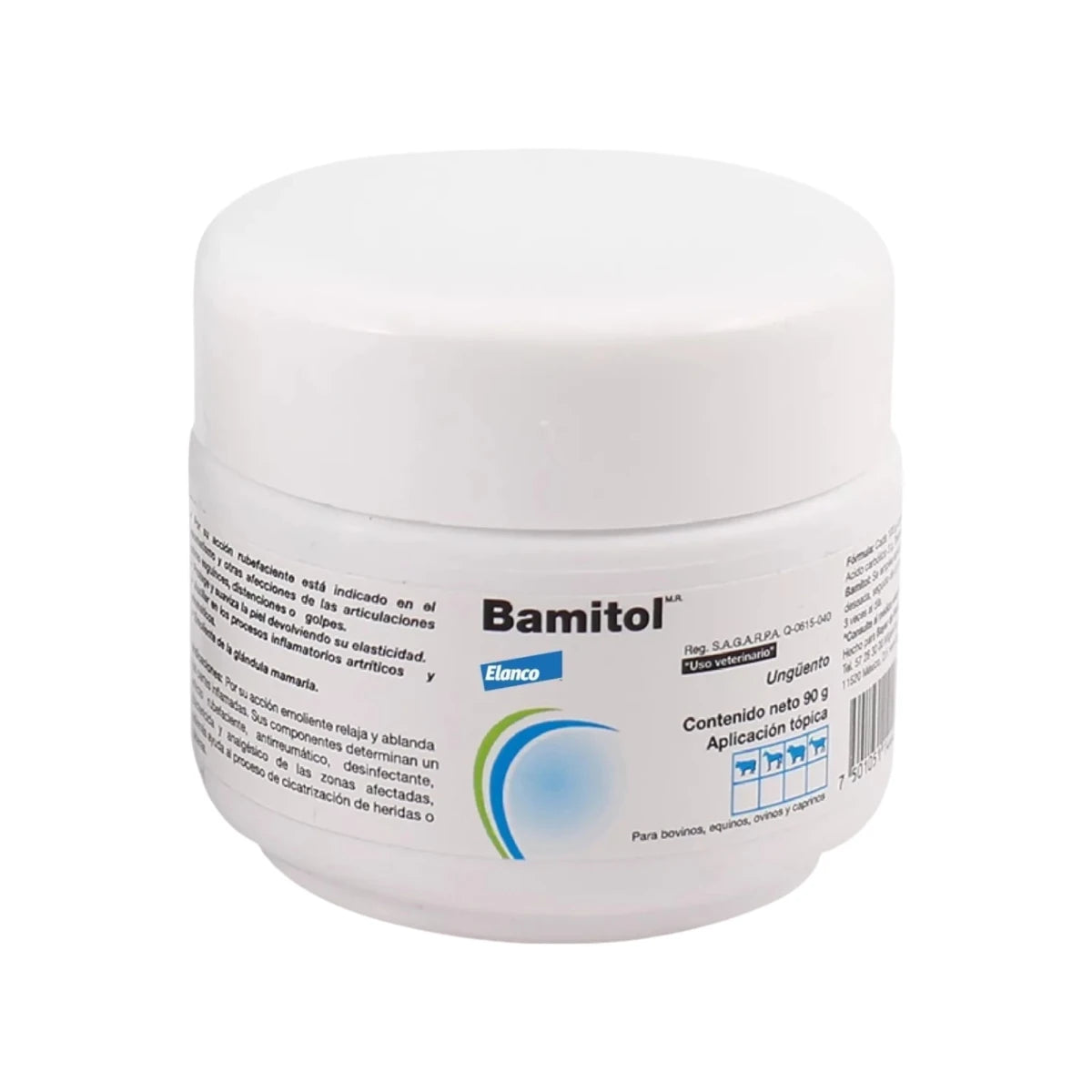  Bamitol presentación 90g para inflamaciones en bovinos y equinos