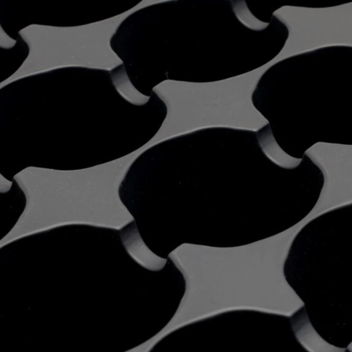 Close up de la textura y forma de las cavidades de la charola germinadora