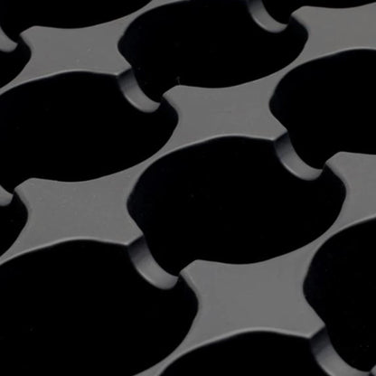 Close up de la textura y forma de las cavidades de la charola germinadora