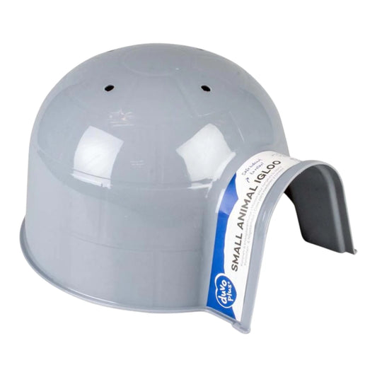  Casita tipo iglú de plástico color azul para hámster y roedores pequeños marca duvoplus, refugio seguro y lavable.