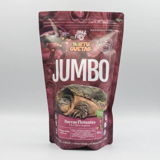 Envase de Tortuguetas Jumbo Petmmal de 300g, esferas flotantes de 10mm ideales para el desarrollo del caparazón y funciones vitales en tortugas de talla grande.