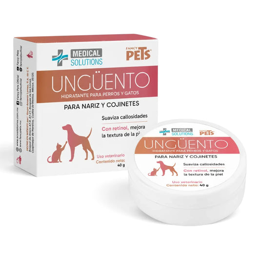 Ungüento hidratante Fancy Pets Medical Solutions de 40 g para nariz, cojinetes y callosidades de perros y gatos.