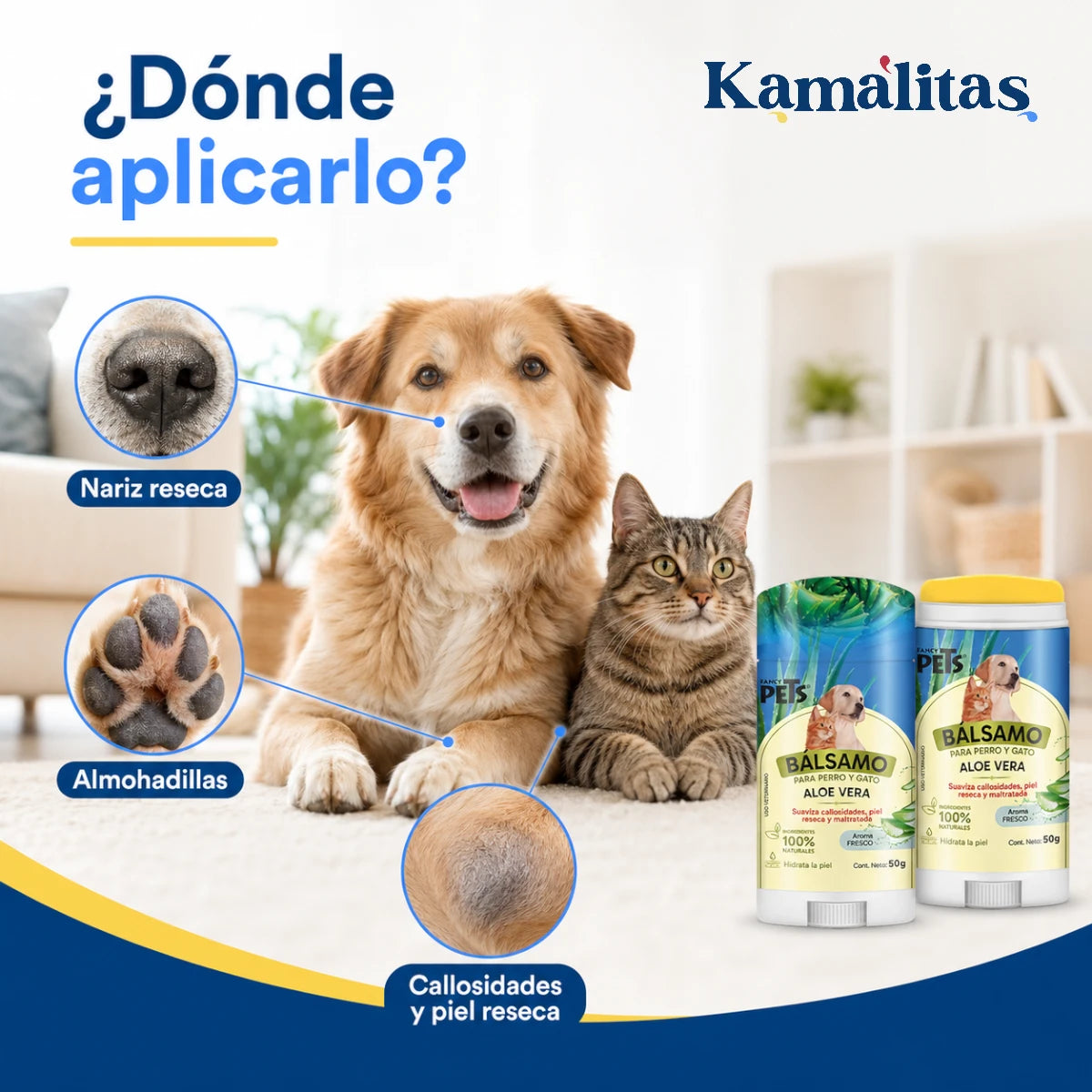Bálsamo Hidratante en Barra Fancy Pets - Para Perros y Gatos